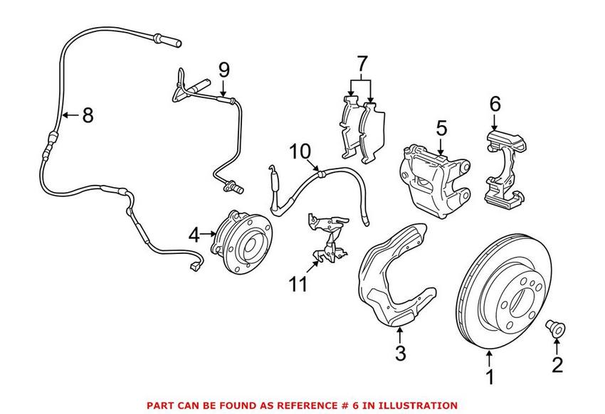 BMW Disc Brake Caliper Bracket - Front 34116850972